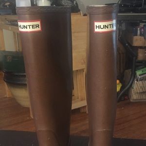 Burgundy Hunter boots - Tall